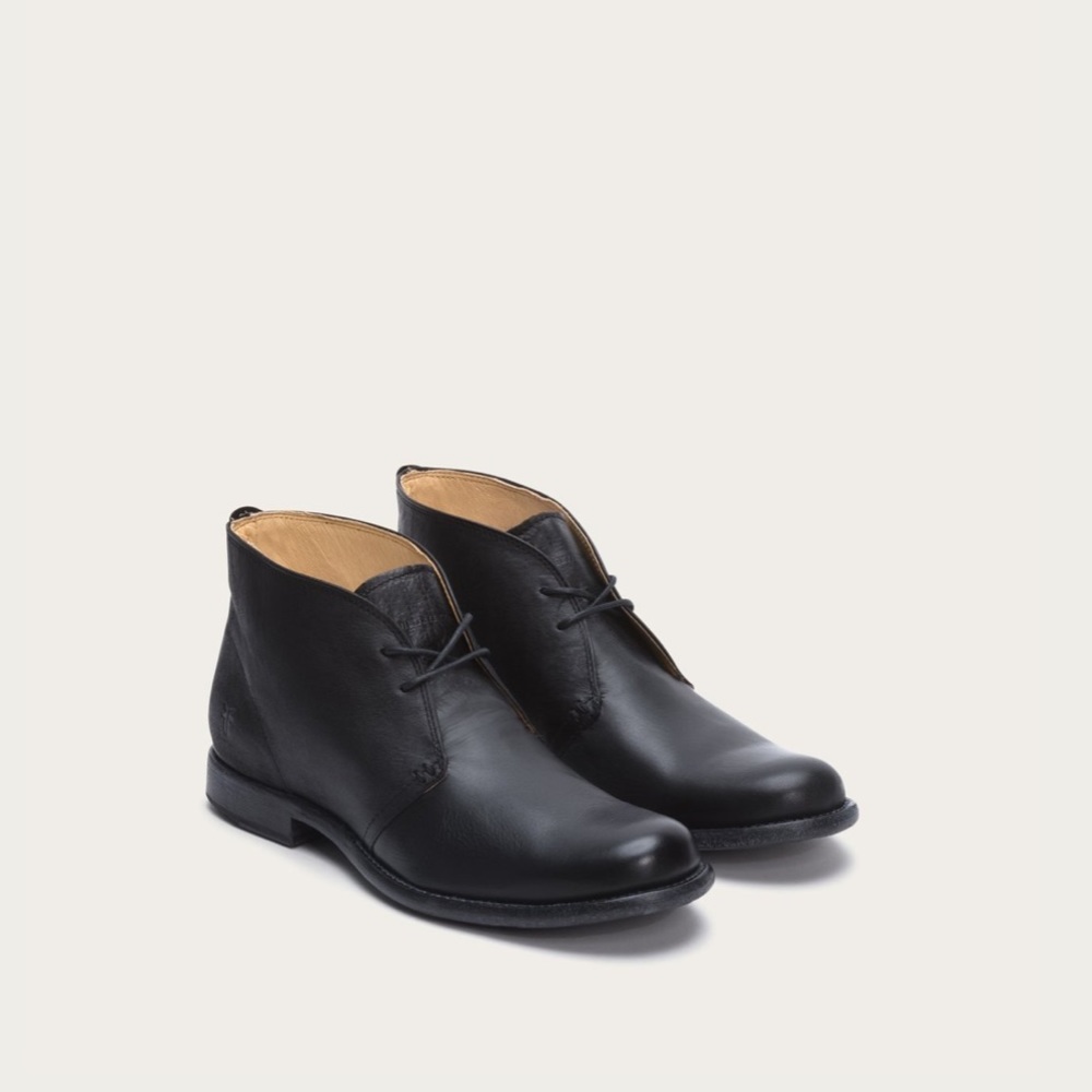 Frye Phillip Chukka Men’s Black Leather 9 Shoes Boots